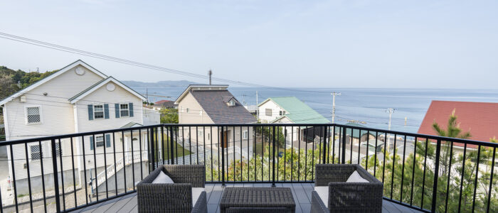 Goshikihama Villa balcony view