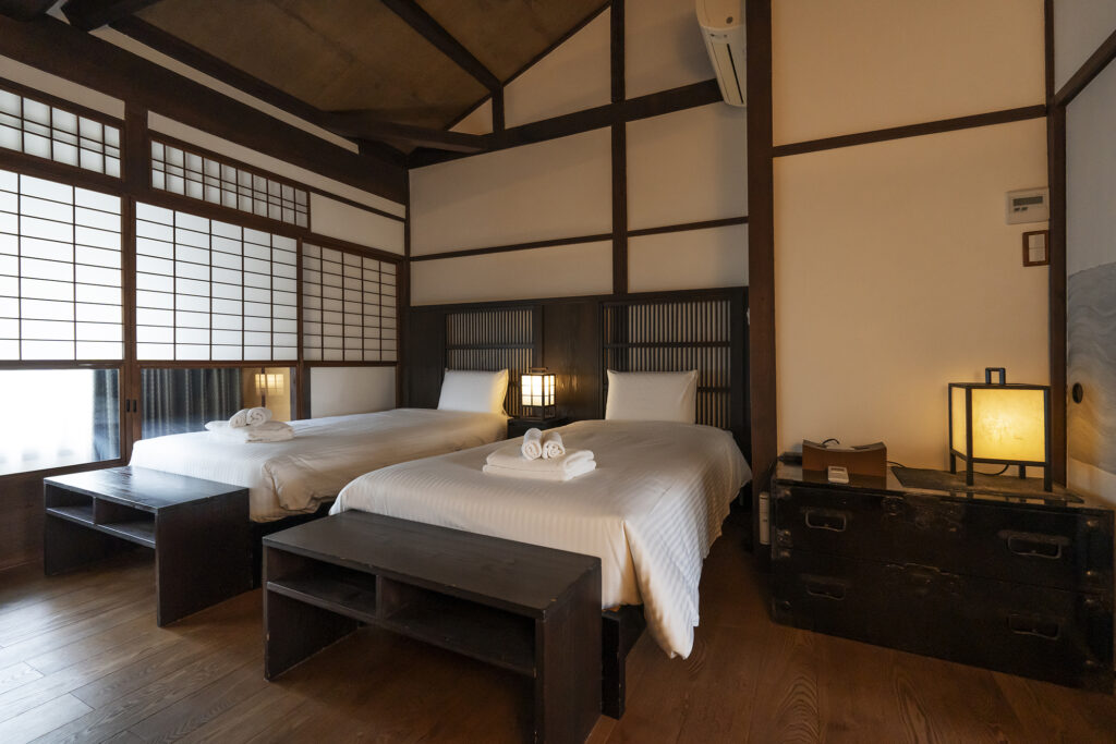 staying at a town house in Kyoto